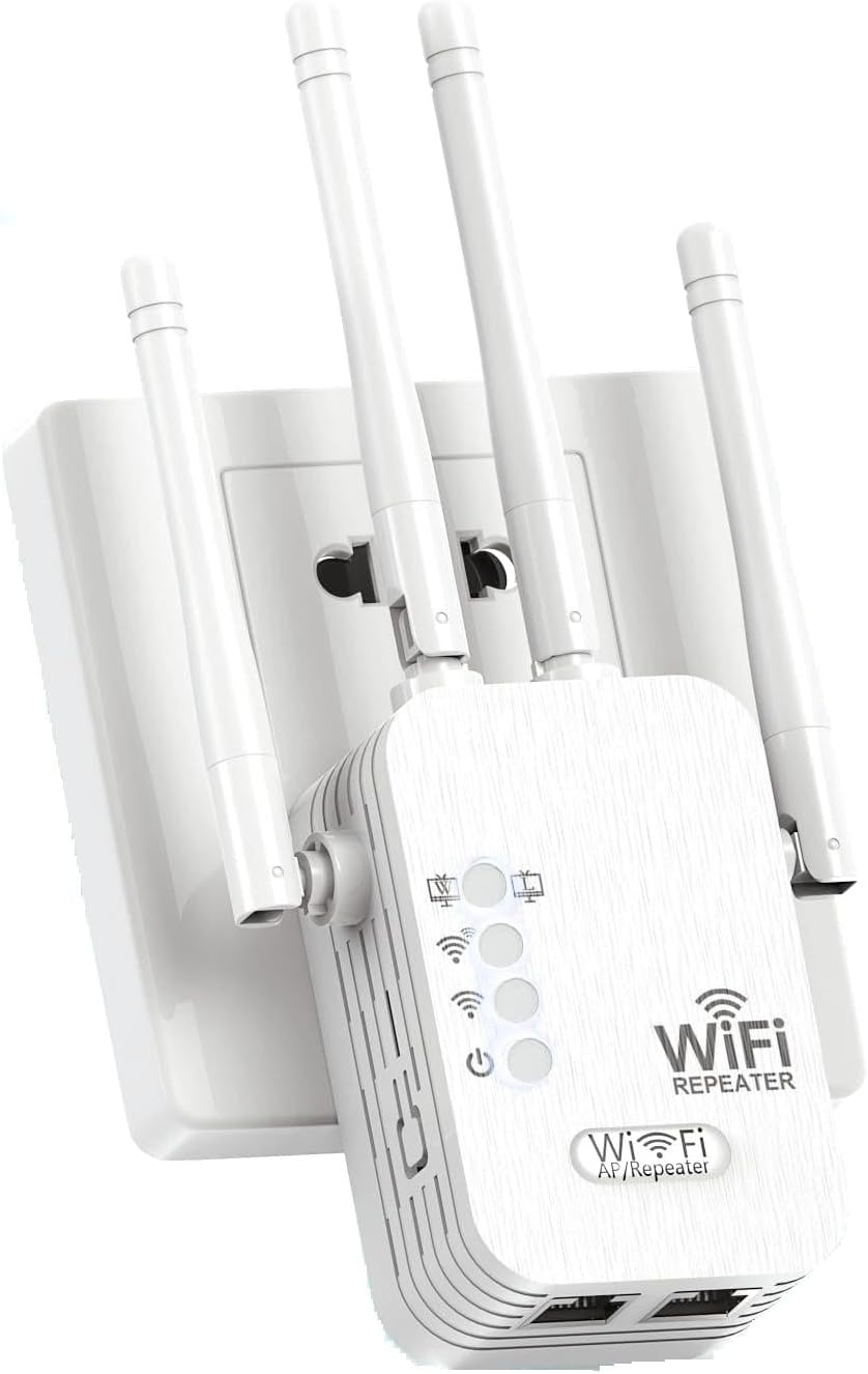 WiFi Repeater,Eliminates Dead Zones, WPS Easy Setup, with Ethernet Port