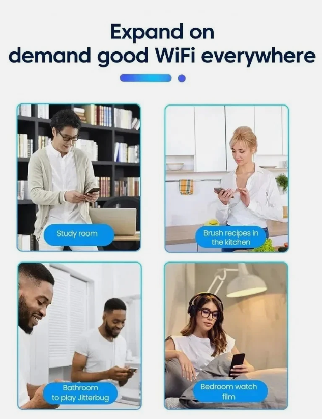 WiFi Repeater,Eliminates Dead Zones, WPS Easy Setup, with Ethernet Port